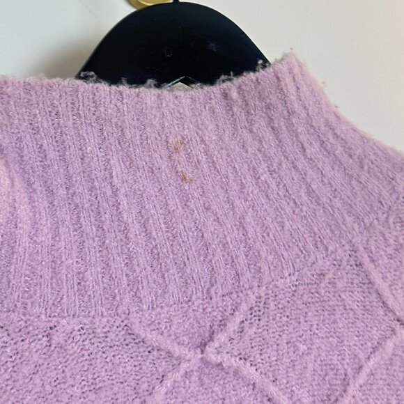 FREE PEOPLE Jaci Long Sleeve Mock Neck Sweater Dress in Lavender Size X-Small - Picture 8 of 14